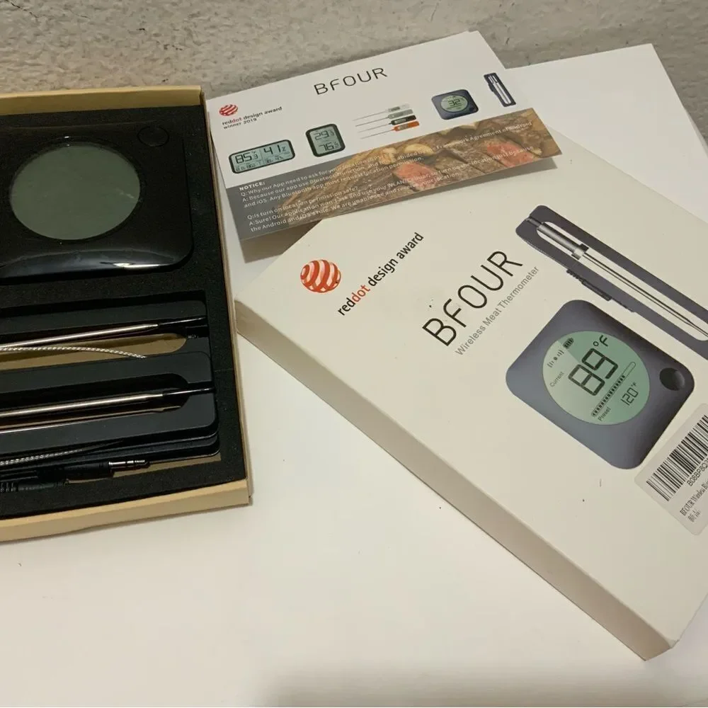 Brand New BFOUR Meat Wireless Bluetooth Digital Meat Thermometer
